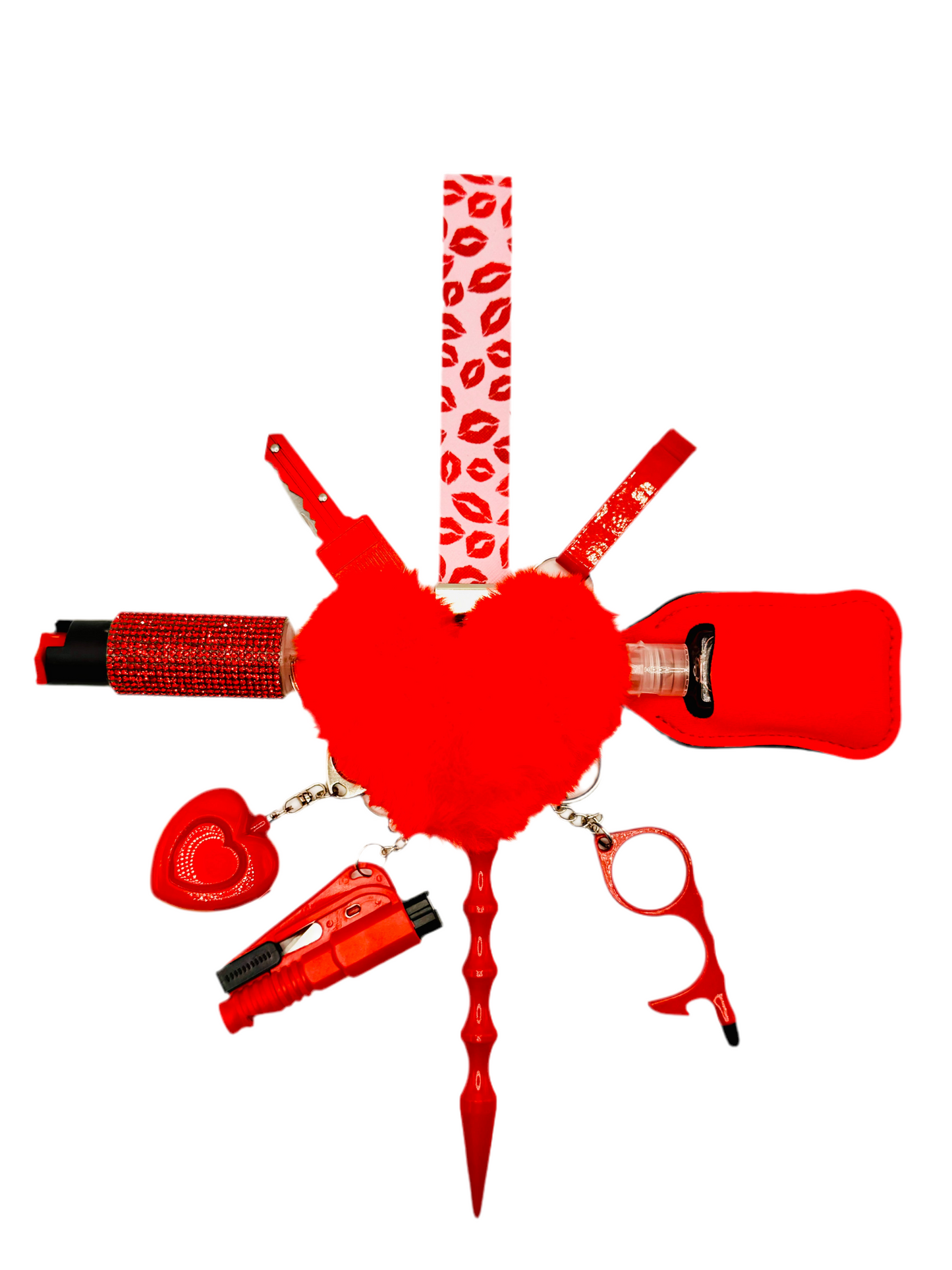 Kiss Me Safety Keychain