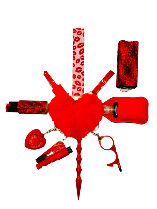 Kiss Me Safety Keychain