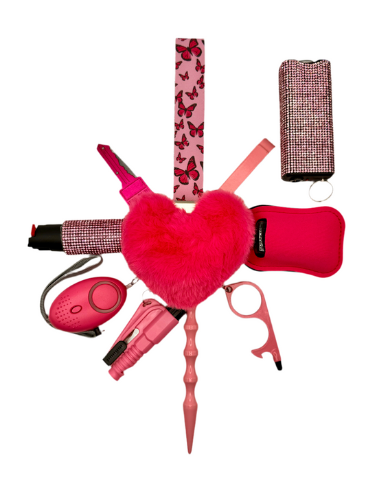 Pink Butterfly Wings  Safety Keychain