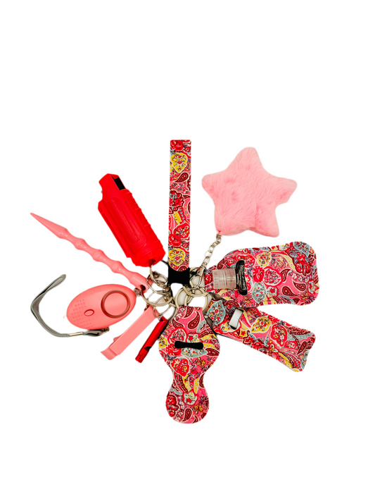Pastel Pink Safety Keychain