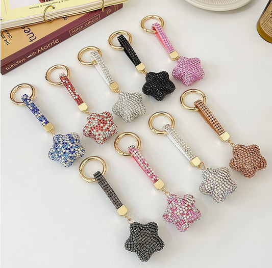 Wholesale 3D Star Keychain Charms