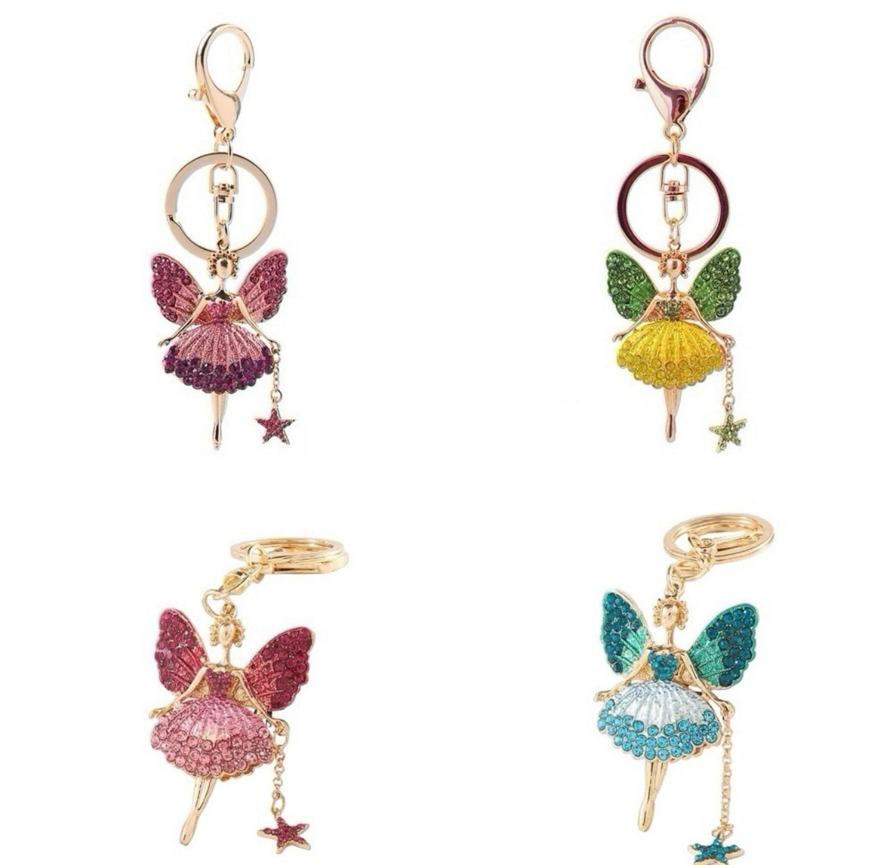 Wholesale Bling Ballerina Keychain Charms