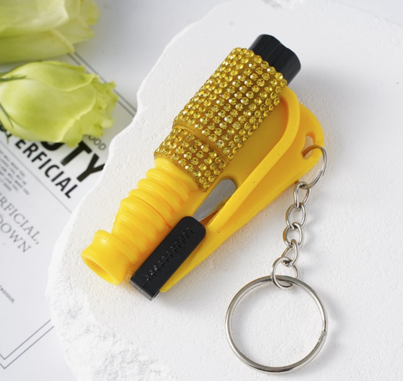 WHOLESALE 3 In 1 BLING SEATBELT CUTTER/WINDOW BREAKER/WHISTLE