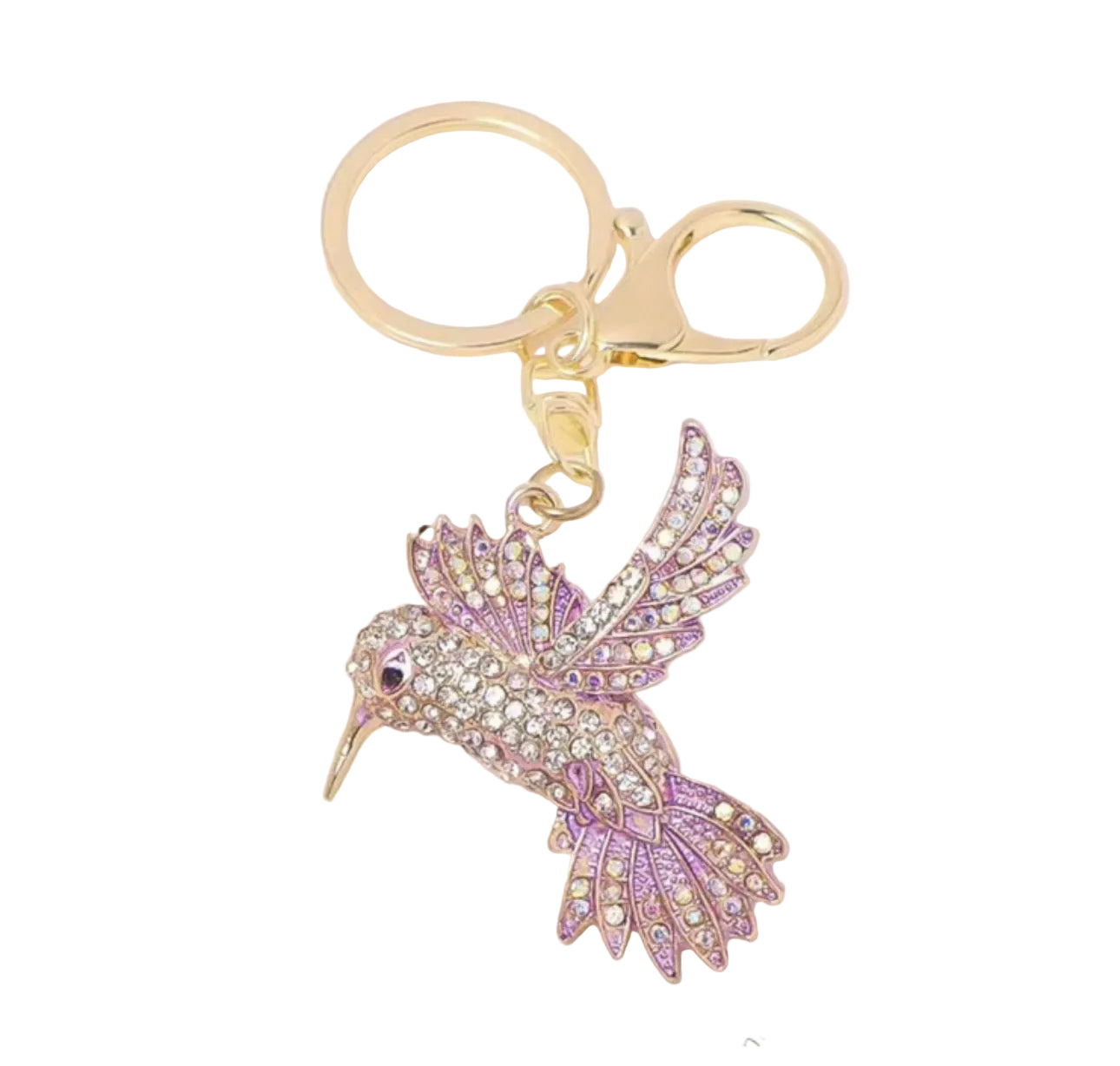 Wholesale 3D Bling Hummingbird Keychain Charms