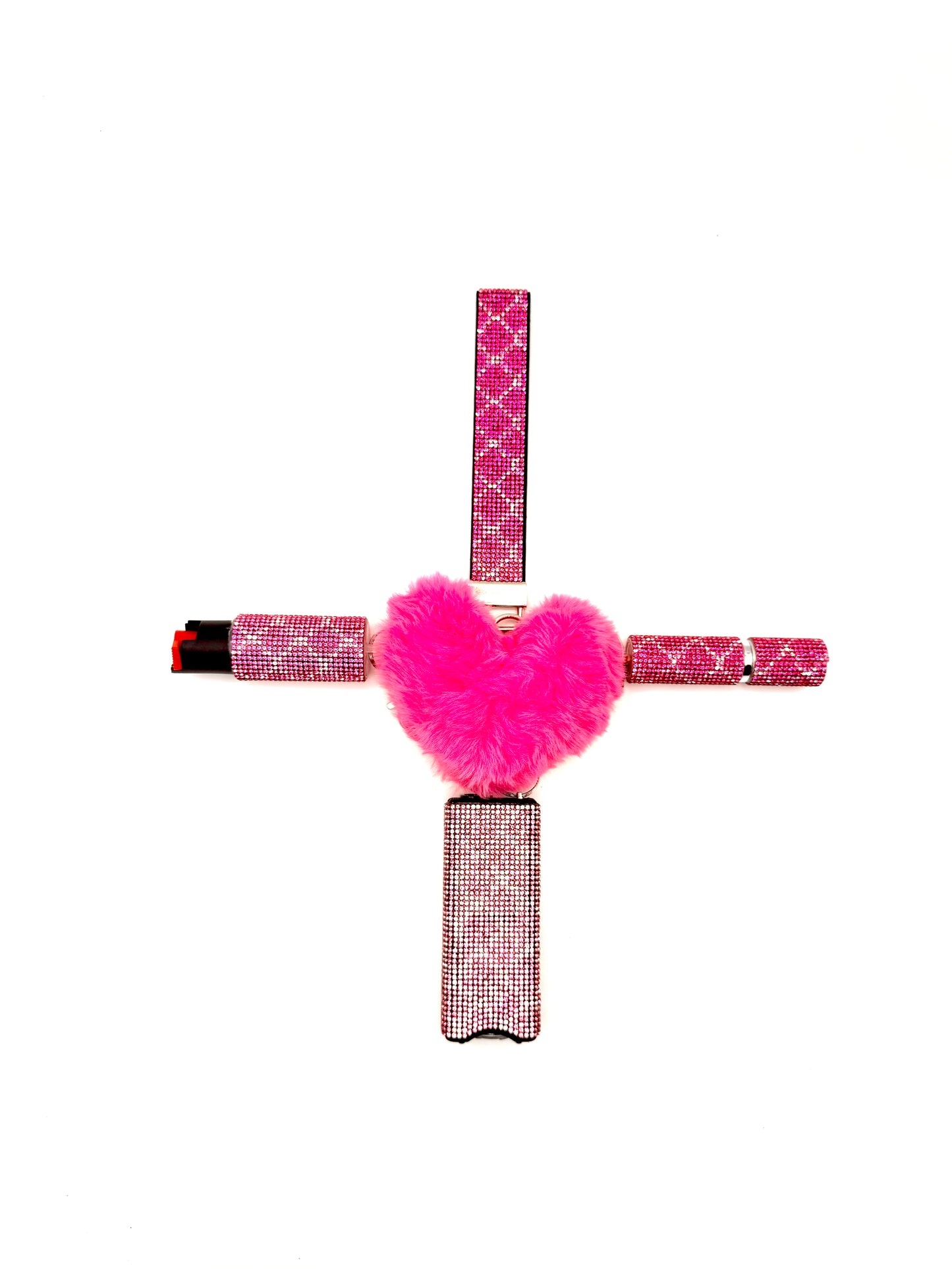 Pink Paradise Bling Safety Keychain