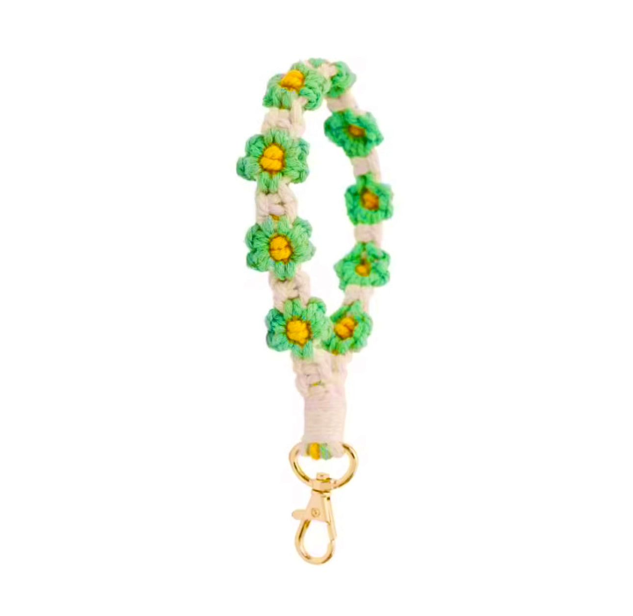 Wristlet Keychains (Daisy Flower Macrame)