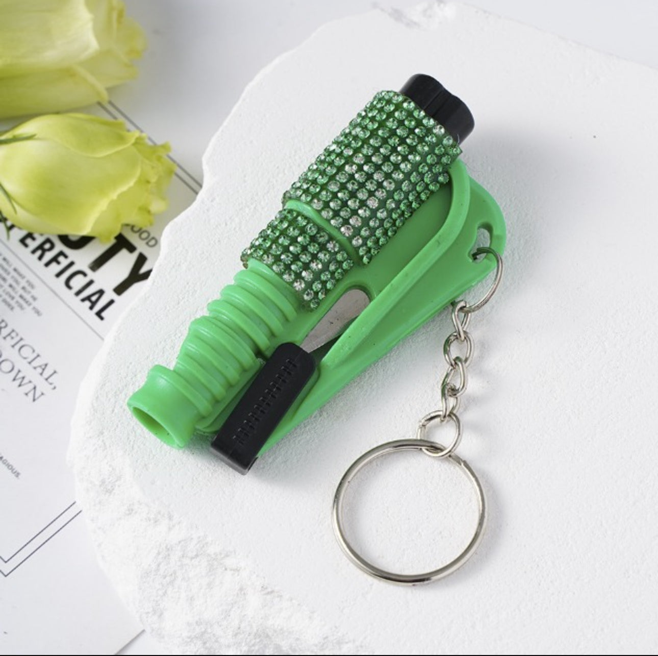 WHOLESALE 3 In 1 BLING SEATBELT CUTTER/WINDOW BREAKER/WHISTLE