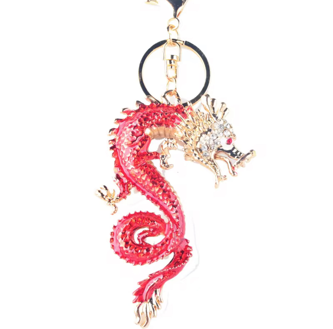 Wholesale 3D Bling Dragon Keychain Charms