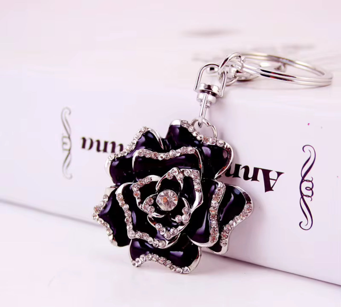 Wholesale 3D Bling Rose Keychain Charms