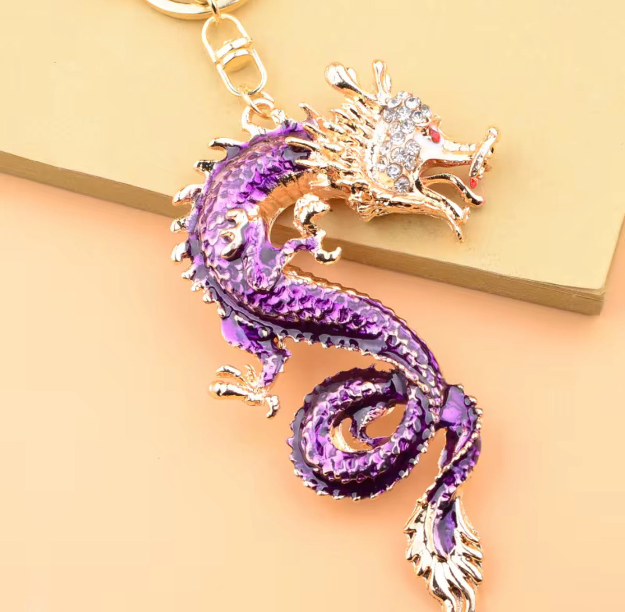 Wholesale 3D Bling Dragon Keychain Charms