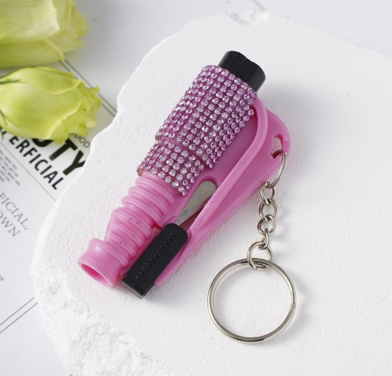 WHOLESALE 3 In 1 BLING SEATBELT CUTTER/WINDOW BREAKER/WHISTLE