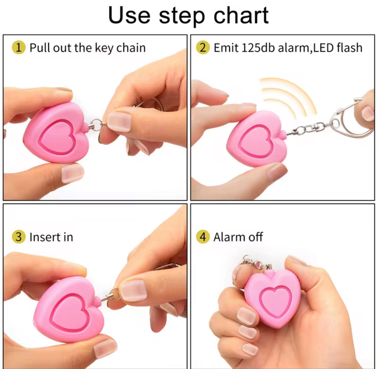 WHOLESALE ALARM/FLASHLIGHT (Heart)