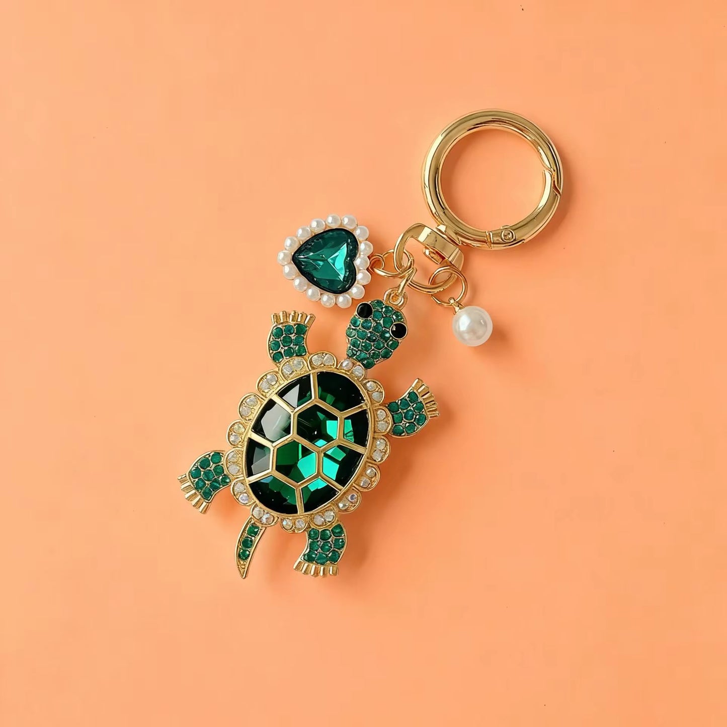 Wholesale Bling Turtle Keychain Charms