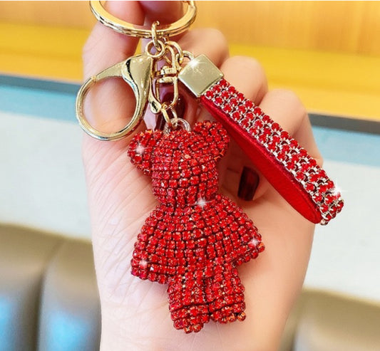 Wholesale 3D Bling Bear Keychain Charms