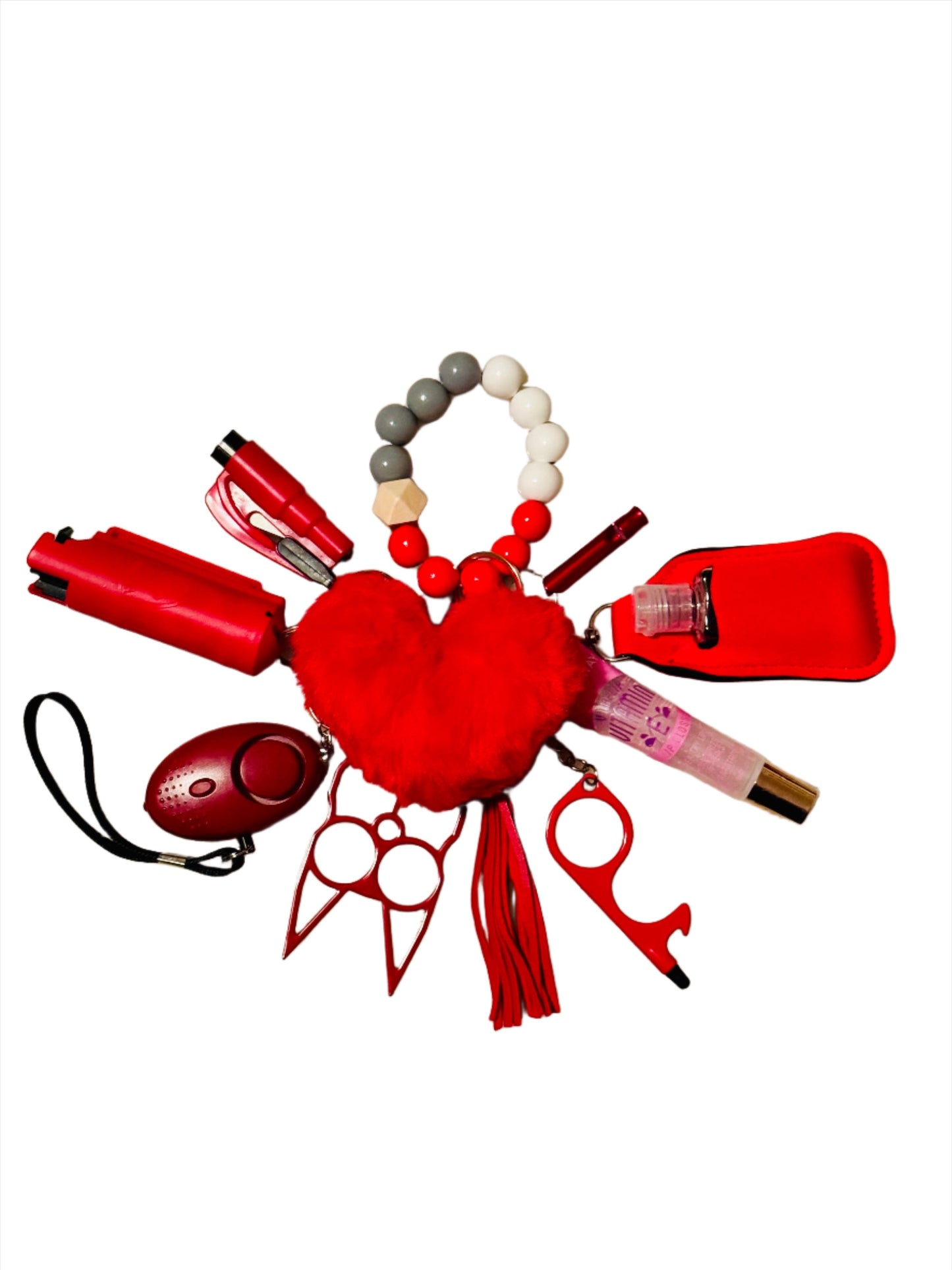 Lovers Lane Beaded Self Defense Keychain