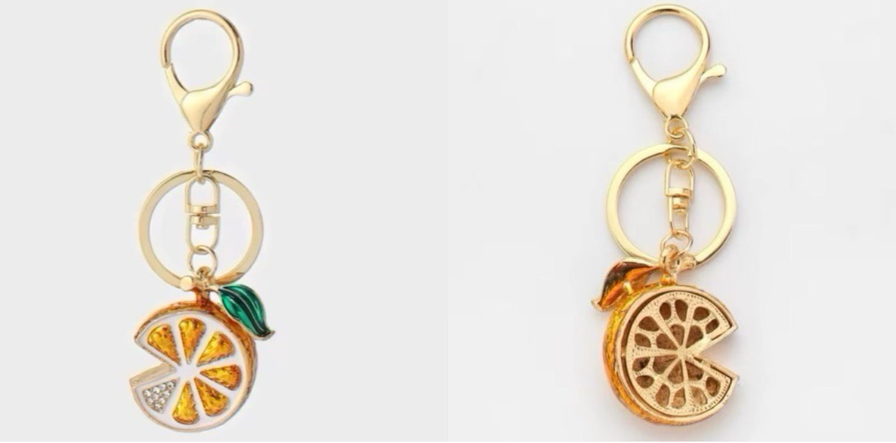Wholesale 3D Orange Slice Charms