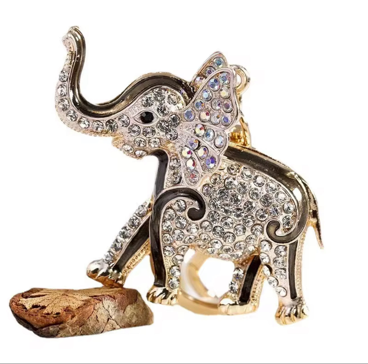 Wholesale 3D Bling Elephant Keychain Charms