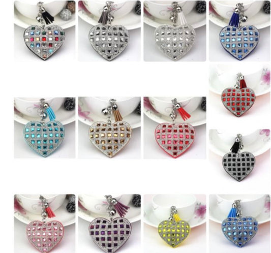Wholesale 3D Bling Plush (Cross Your Heart) Keychain Charms