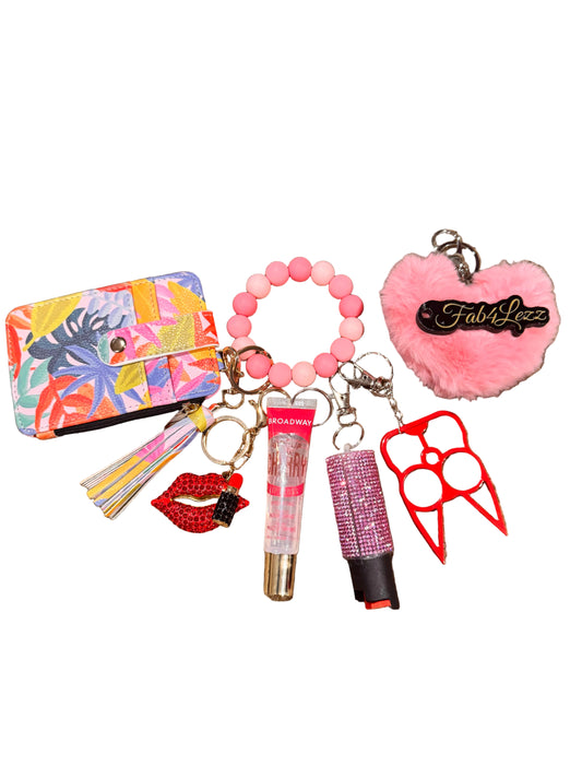 Tropical Pink/Red Wallet Set