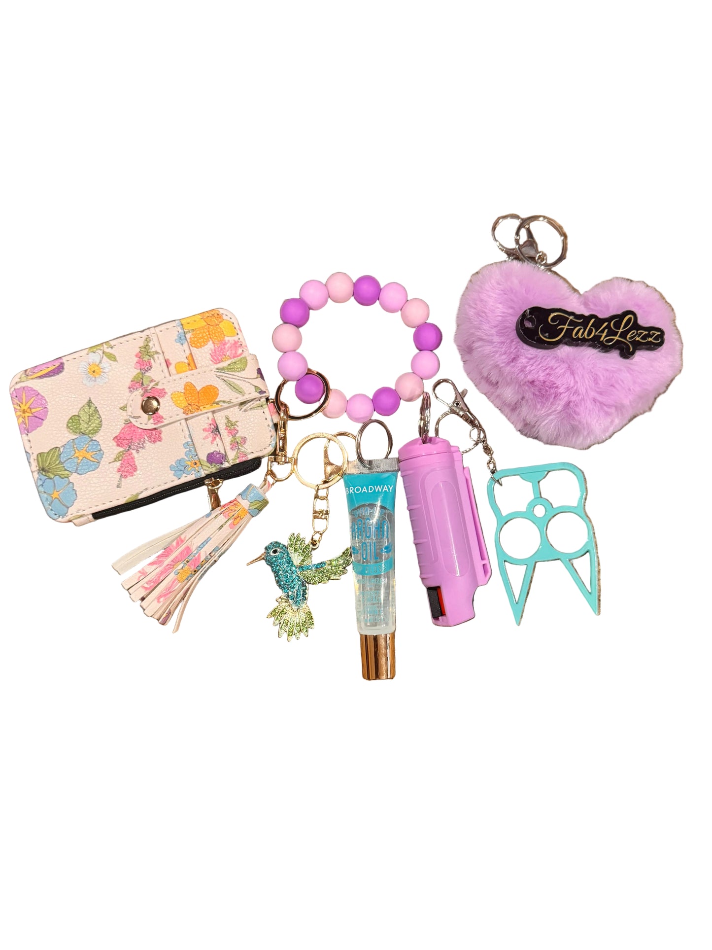 Lilac/Teal Flower Wallet Set