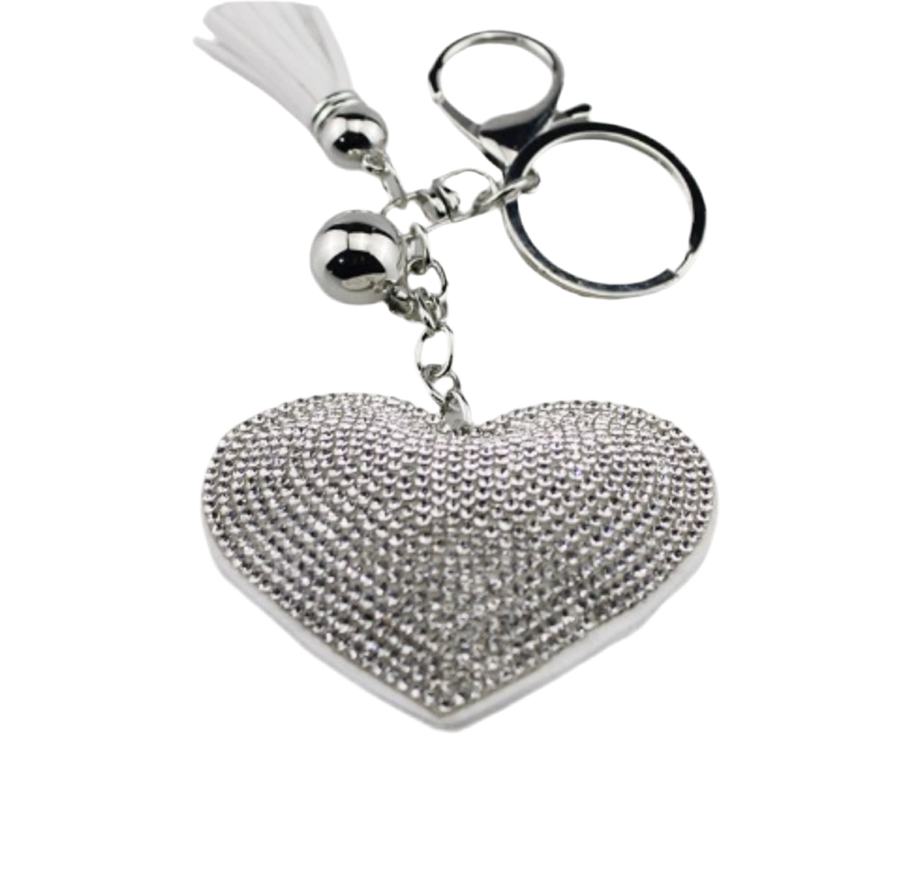 Wholesale 3D Bling Plush Heart Keychain Charms