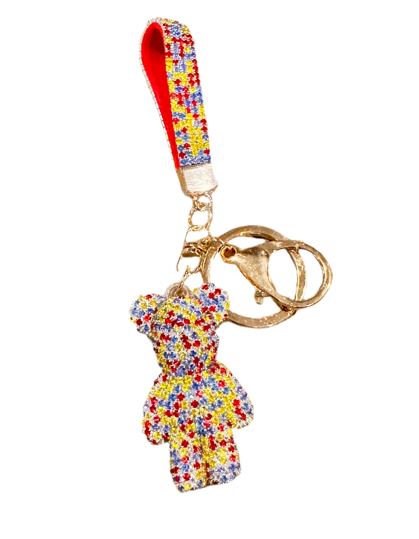 Wholesale 3D Bling Bear Keychain Charms