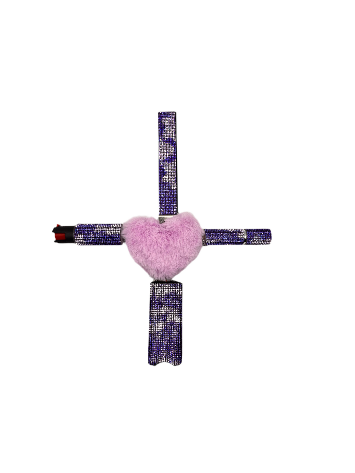 Purple Storm Bling Safety Keychain