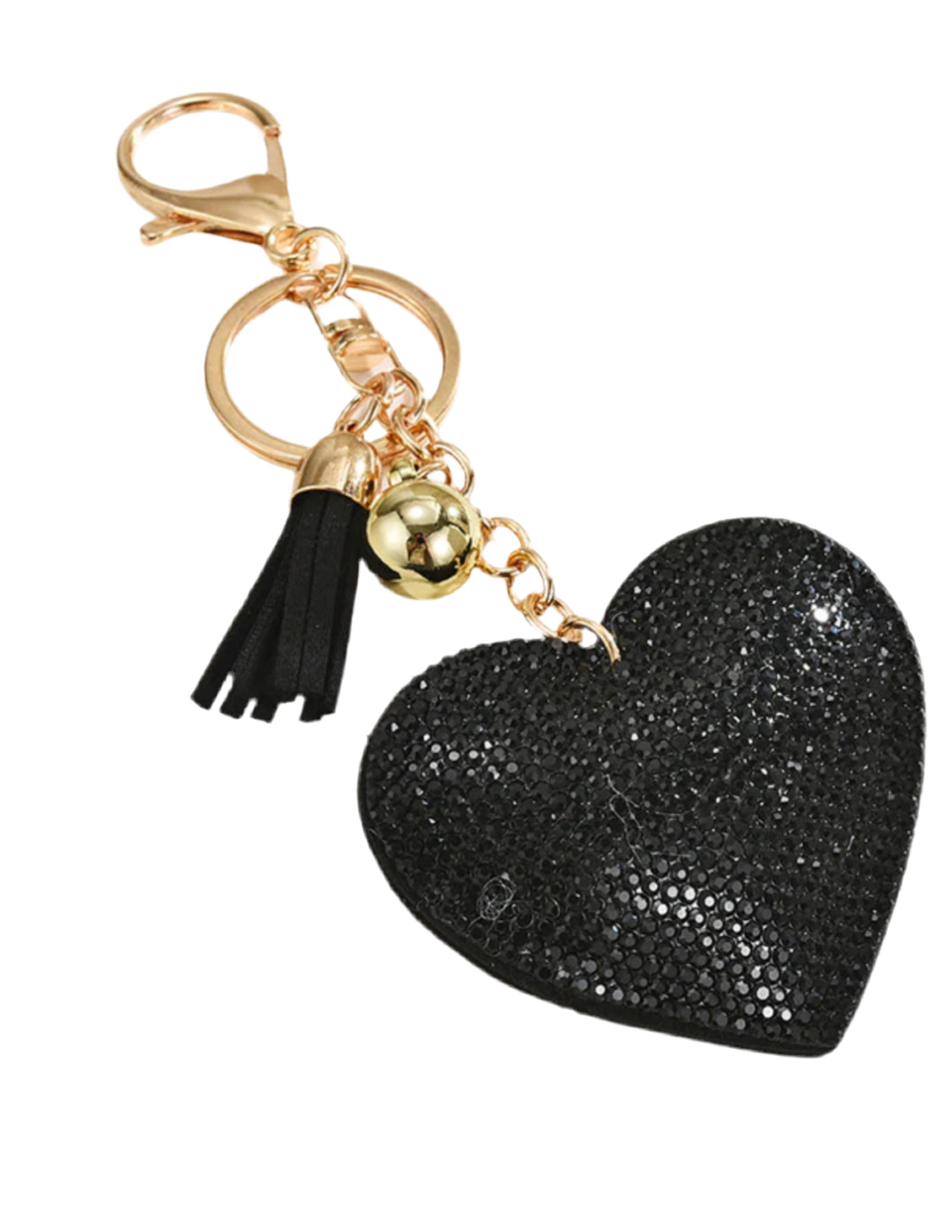 Wholesale 3D Bling Plush Heart Keychain Charms
