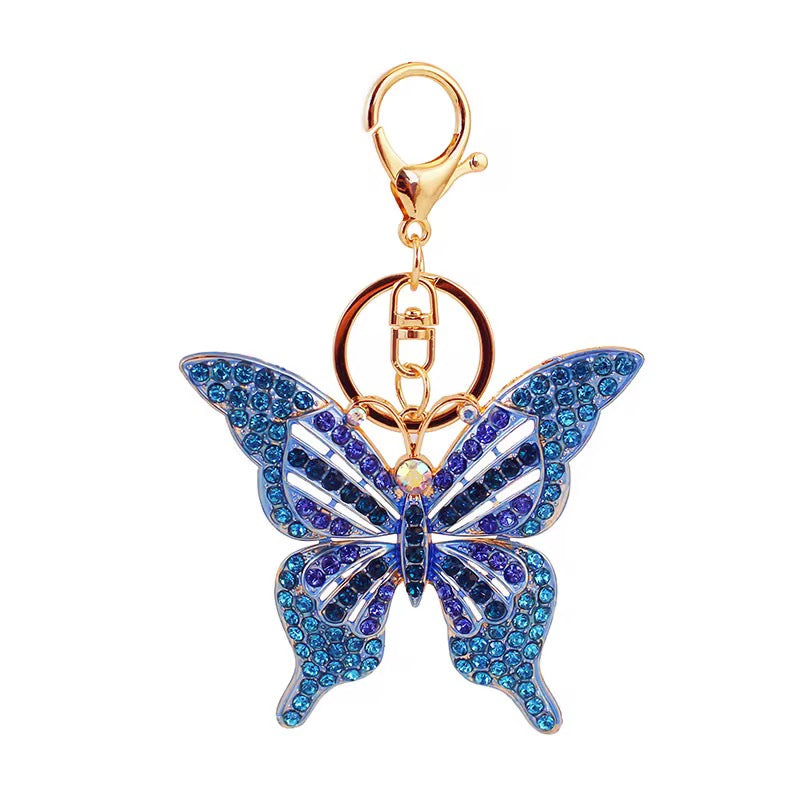 Wholesale 3D Bling Butterfly Keychain Charms