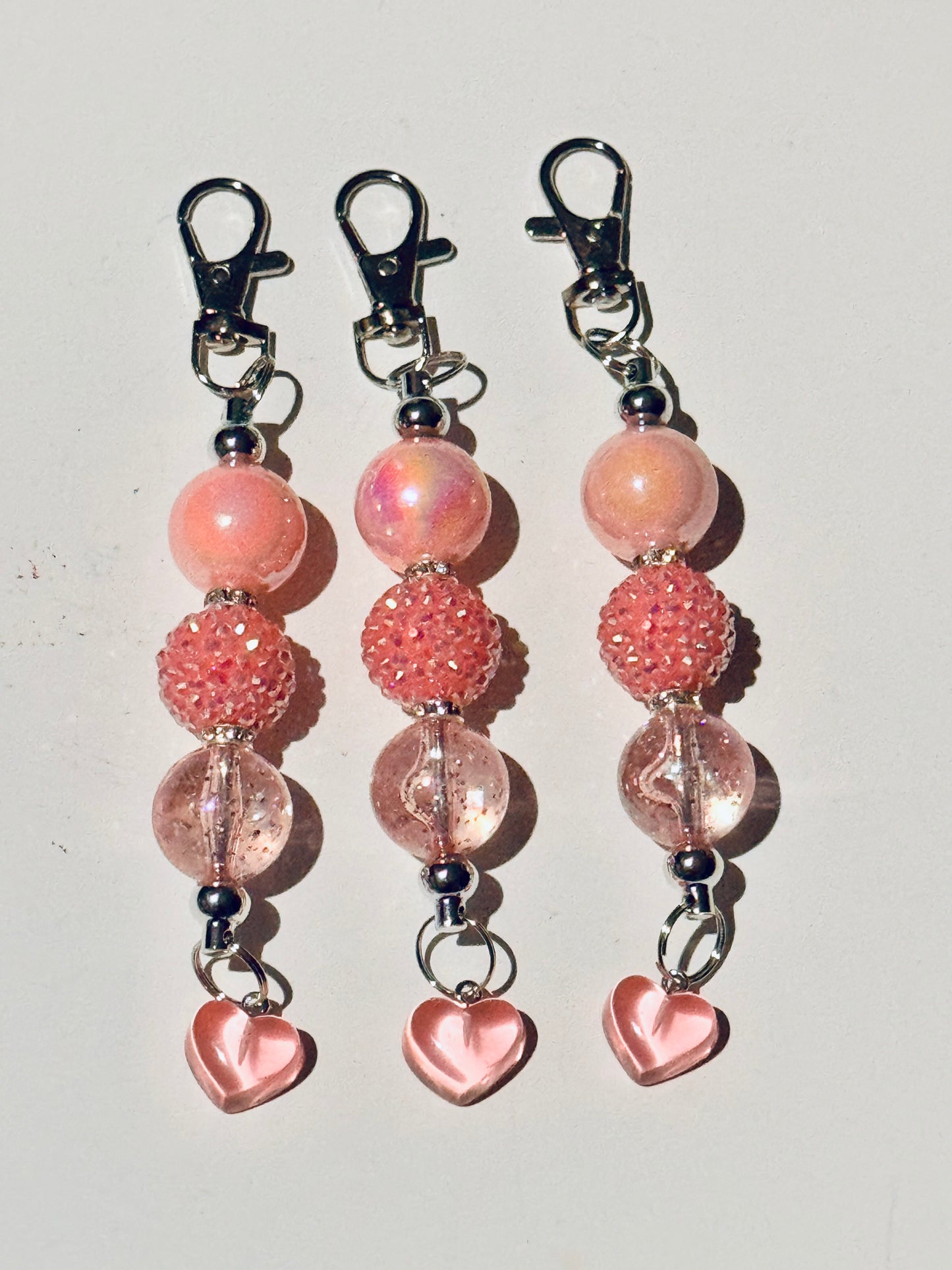 Starlight Safety Keychain With Bubblegum Beaded Charm