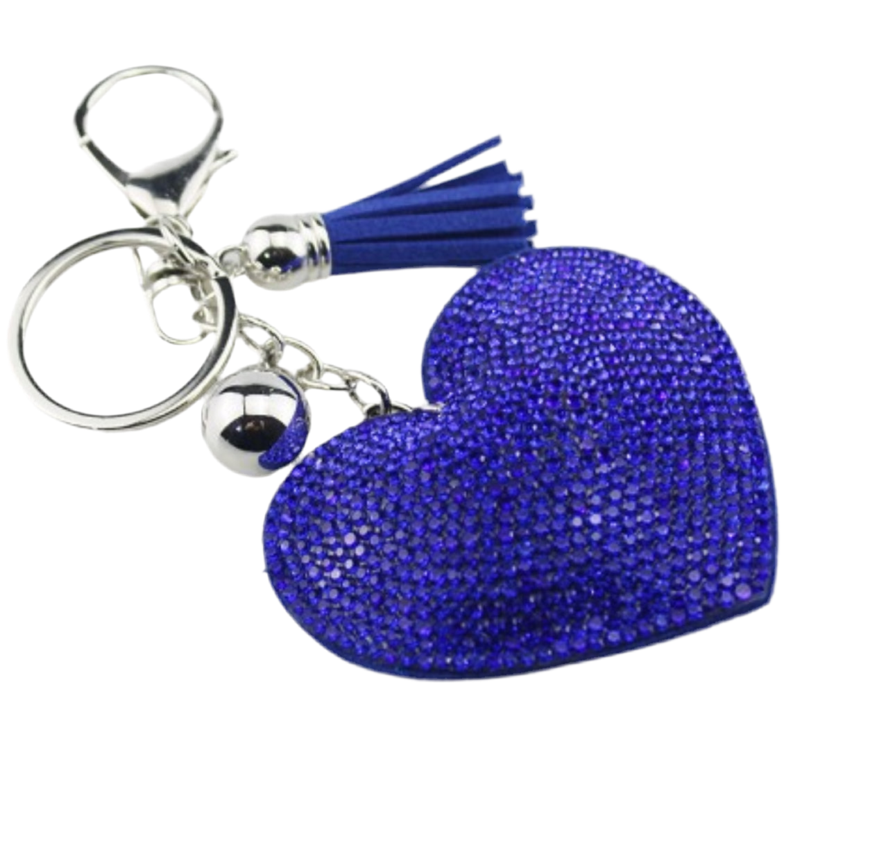 Wholesale 3D Bling Plush Heart Keychain Charms