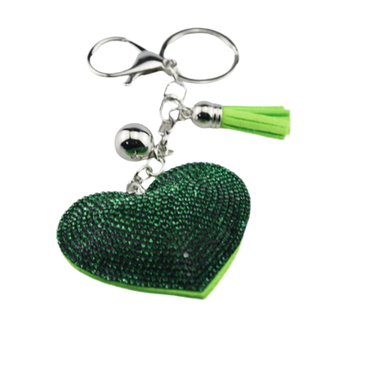 Wholesale 3D Bling Plush Heart Keychain Charms