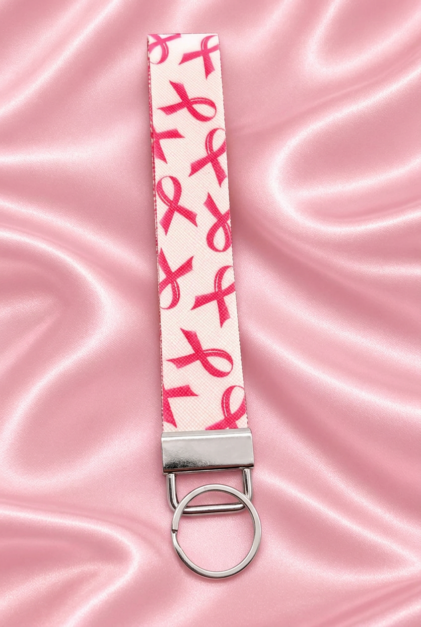 Wristlet Keychains Cancer Awareness (Faux Leather)
