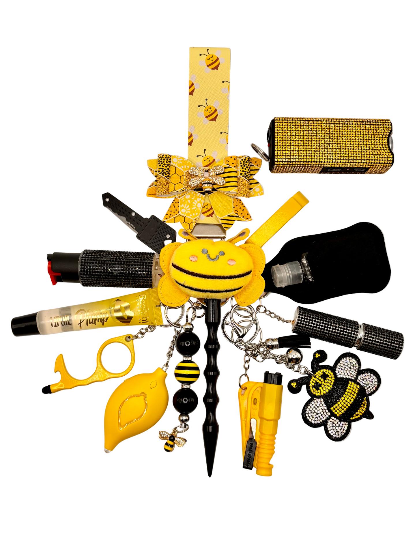 Bumblebee Bow Safety Keychain