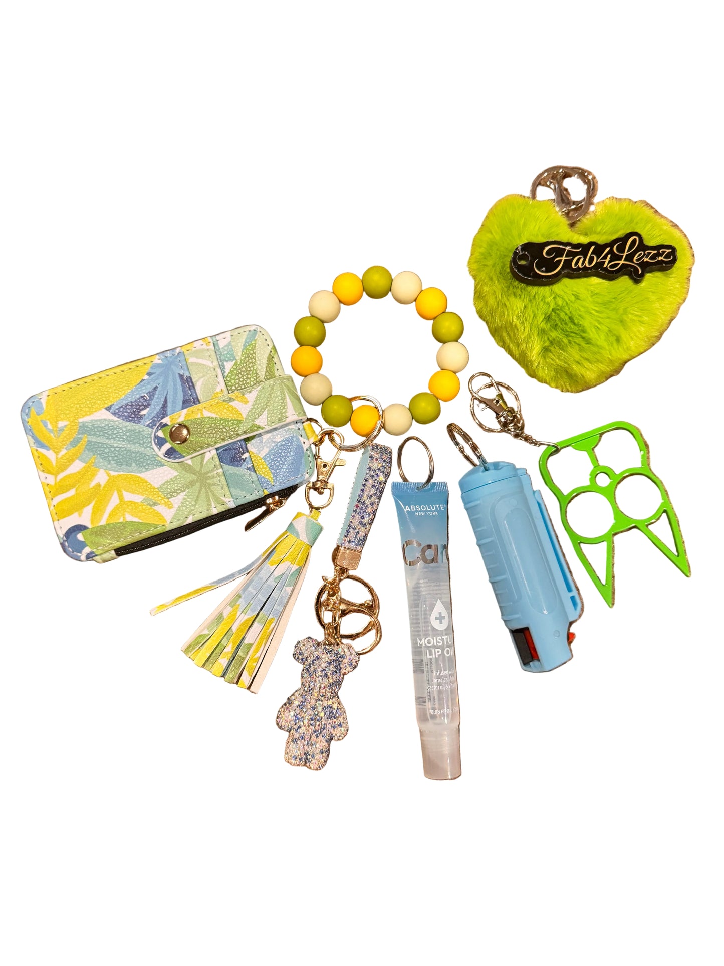 Tropical Green/Baby Blue Wallet Set