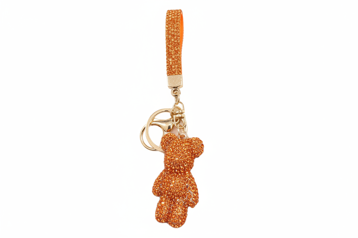 Wholesale 3D Bling Bear Keychain Charms