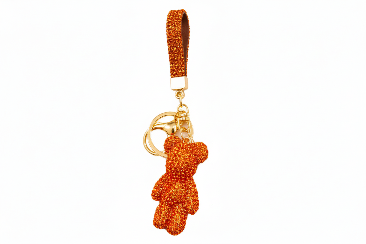 Wholesale 3D Bling Bear Keychain Charms