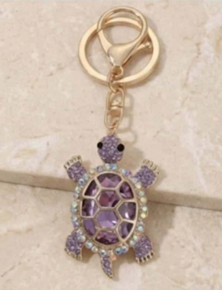 Wholesale Bling Turtle Keychain Charms