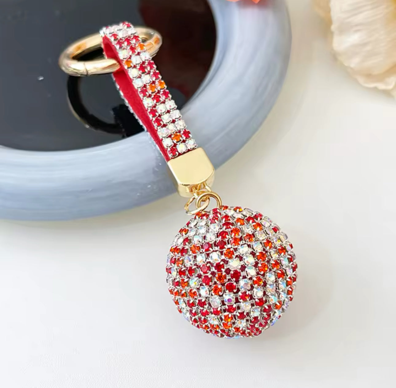 Wholesale 3D Disco Ball Keychain Charms