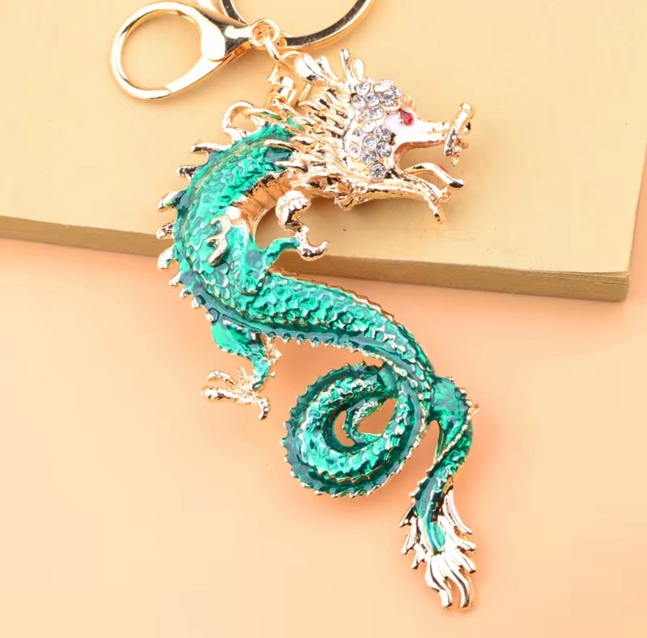 Wholesale 3D Bling Dragon Keychain Charms