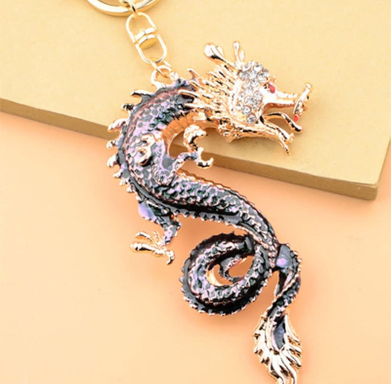 Wholesale 3D Bling Dragon Keychain Charms