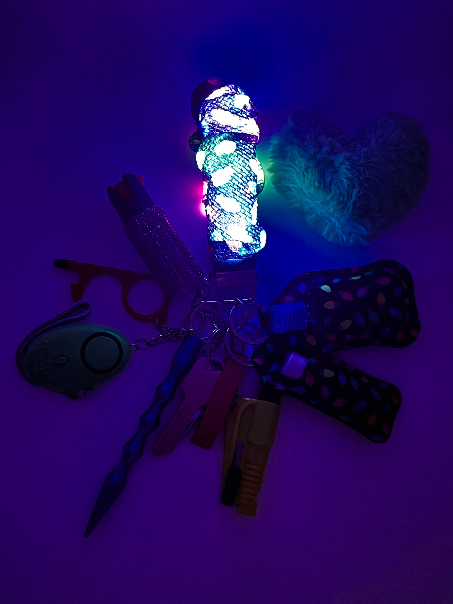 Light Up Christmas Lights Safety Keychains