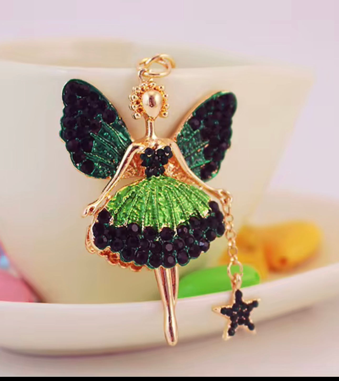 Wholesale Bling Ballerina Keychain Charms