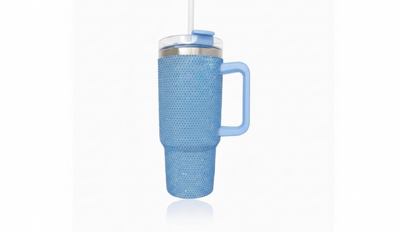 40 oz Bling Tumblers With Straw