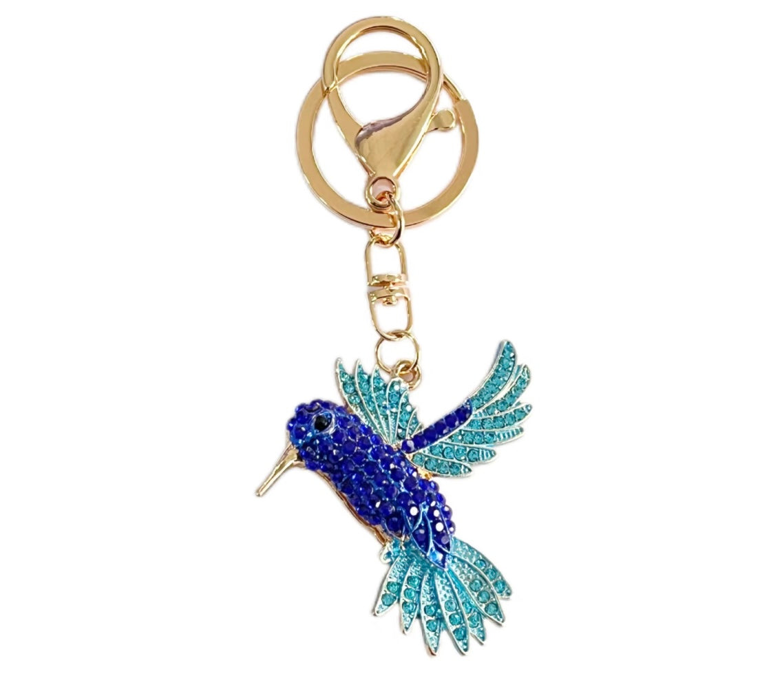 Wholesale 3D Bling Hummingbird Keychain Charms