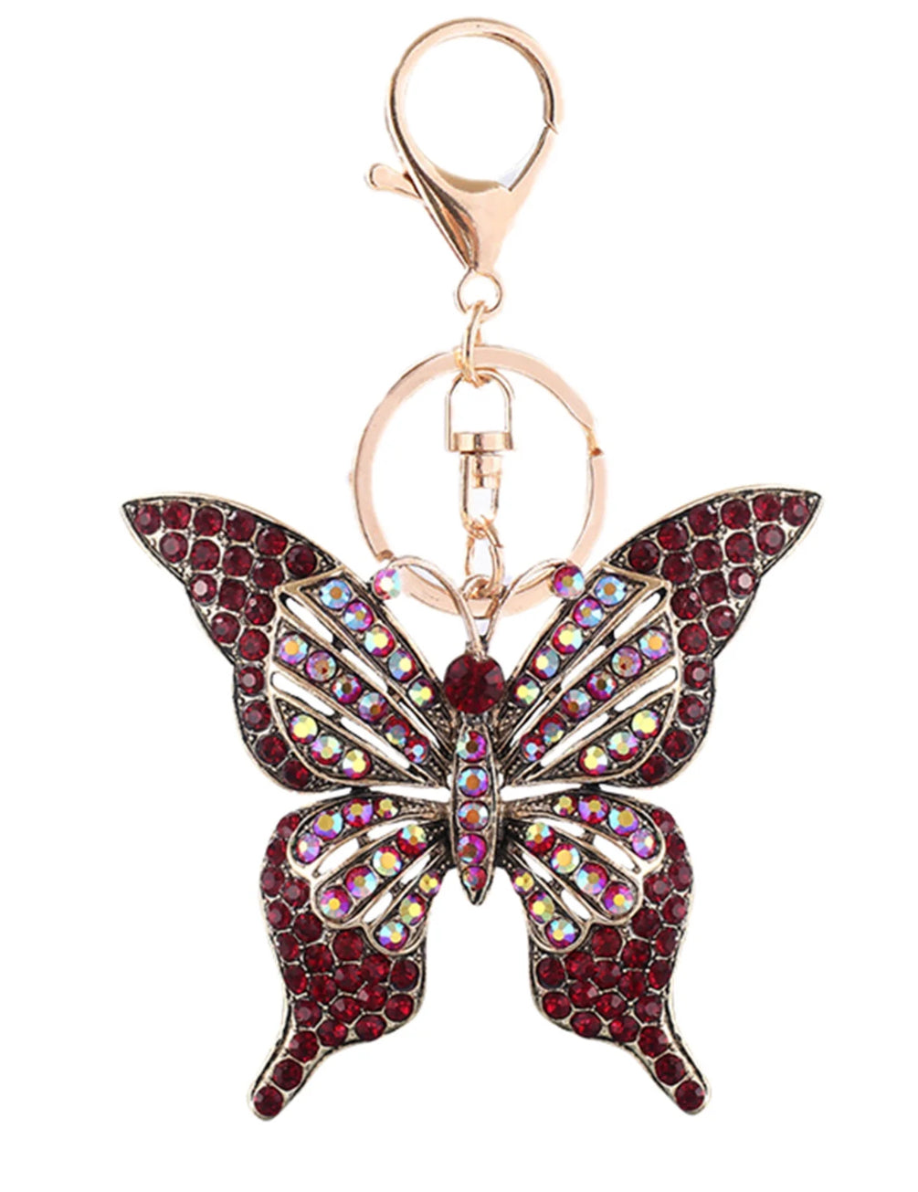 Wholesale 3D Bling Butterfly Keychain Charms