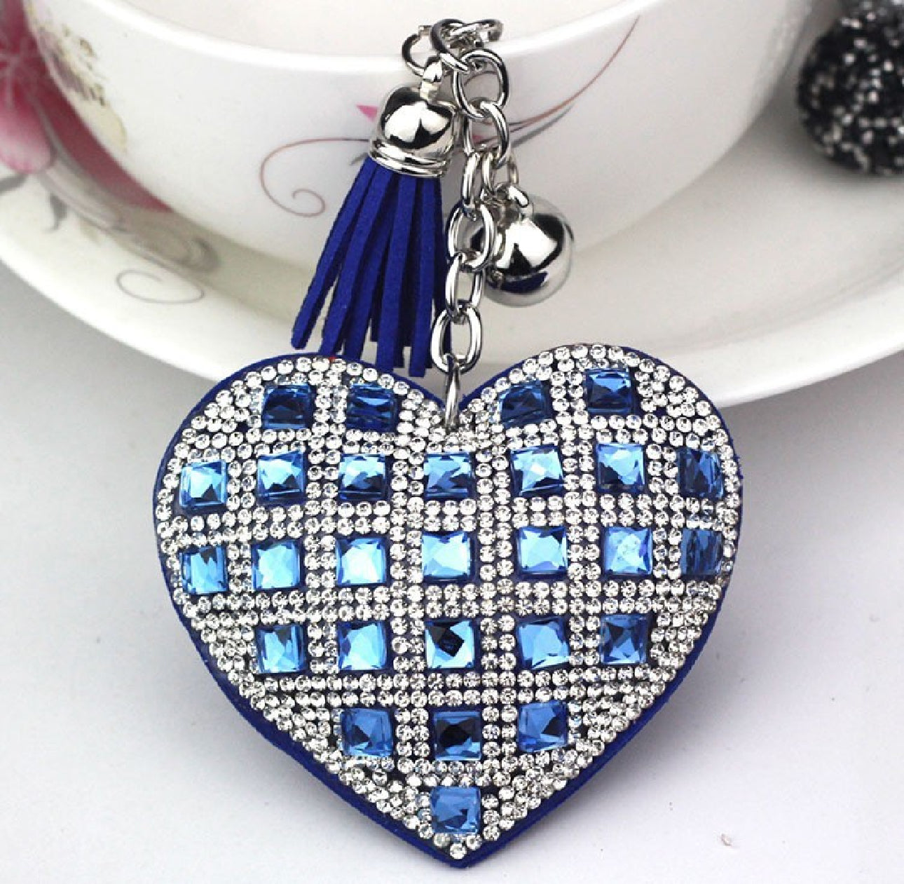 Wholesale 3D Bling Plush (Cross Your Heart) Keychain Charms