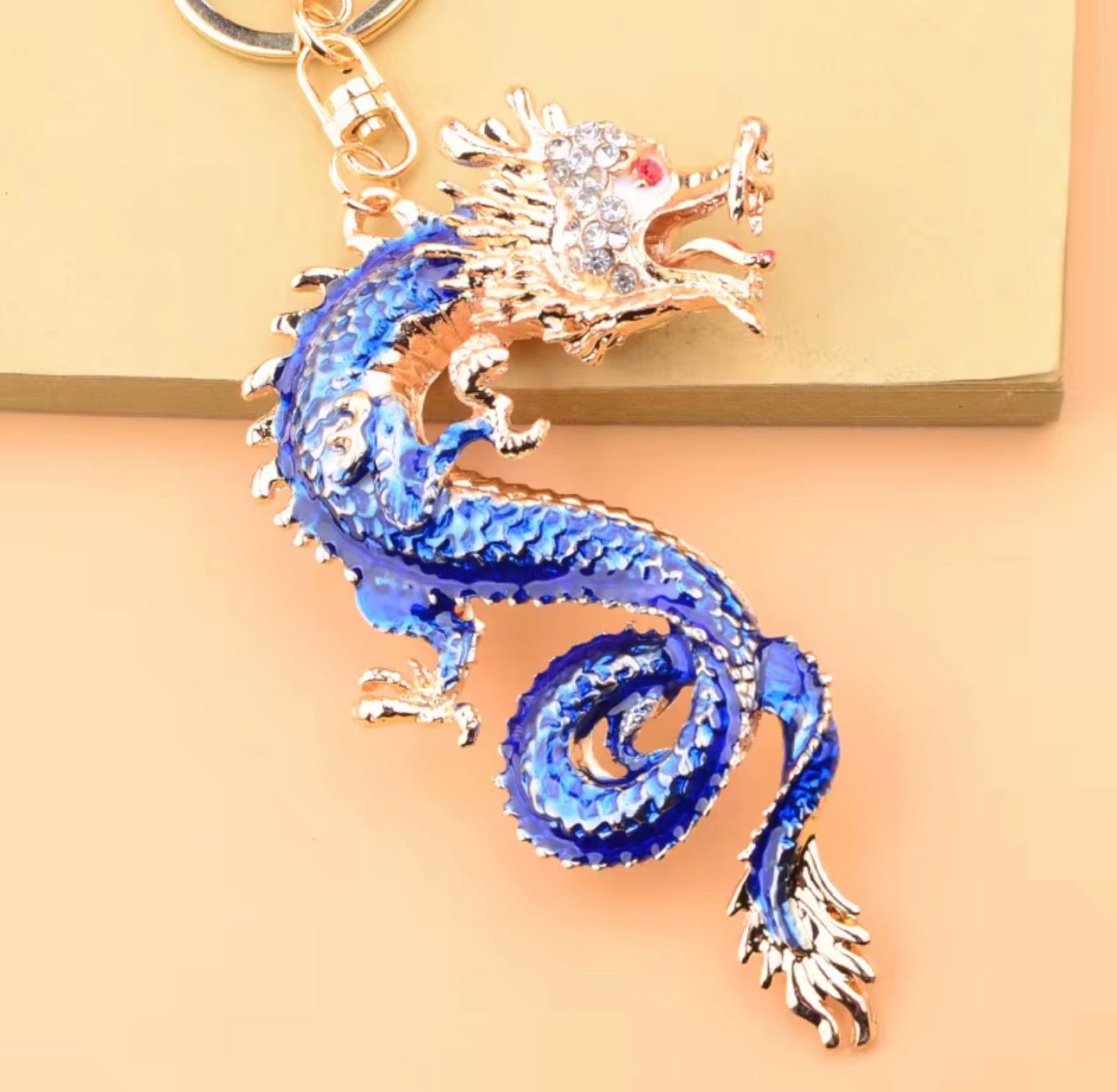 Wholesale 3D Bling Dragon Keychain Charms