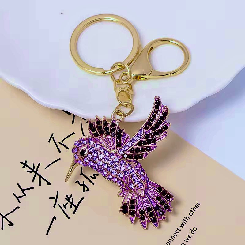 Wholesale 3D Bling Hummingbird Keychain Charms