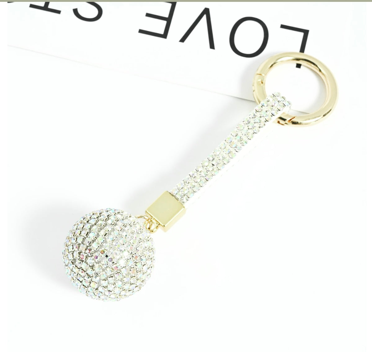 Wholesale 3D Disco Ball Keychain Charms